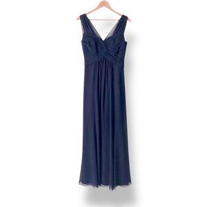 LAUREN RALPH LAUREN Evening Formal Maxi Dress Navy Blue Size 4